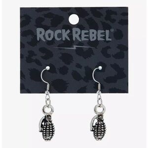 Rock Rebel Grenade Earrings NWT